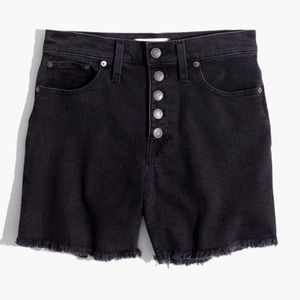 Madewell High Rise Black Short